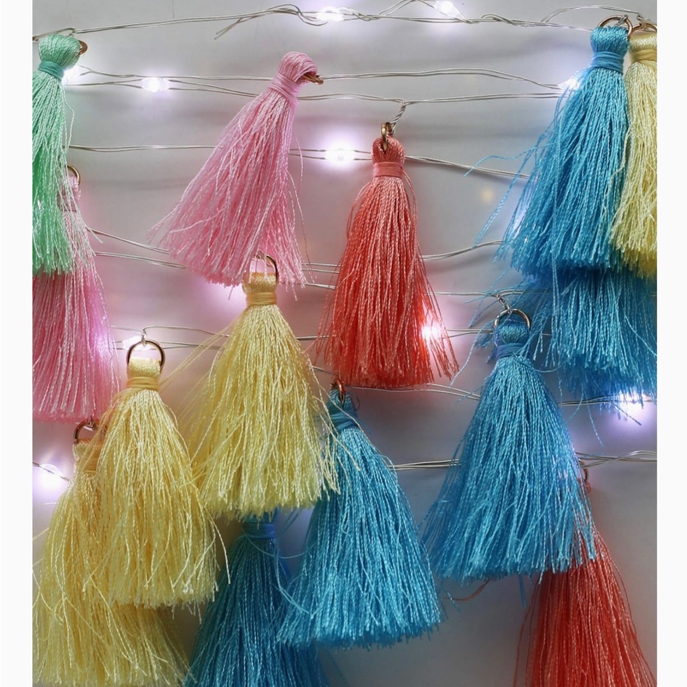 2 Sets:Tassel Brightz Pastel Decorative Light Strings.New/NeverUsed.Still in box